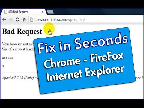 Fix 400 Bad Request Cookie Too Large Error on Google Chrome Windows 10