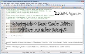 Download Notepad++ Code Editor Installer Setup for Windows 7, 8, 10, 11