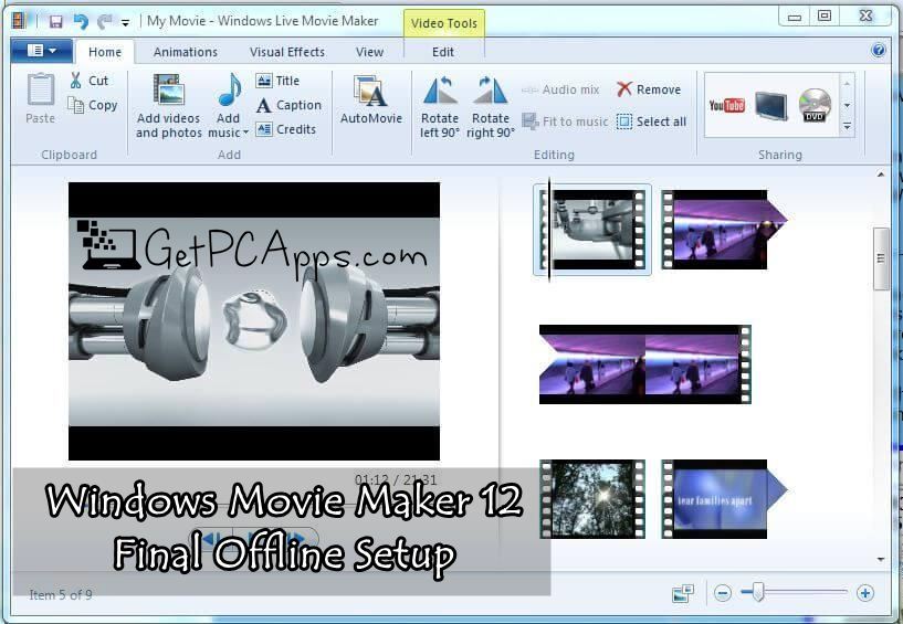 Windows Movie Maker 12 Final Offline Setup Windows 7, 8, 10, 11