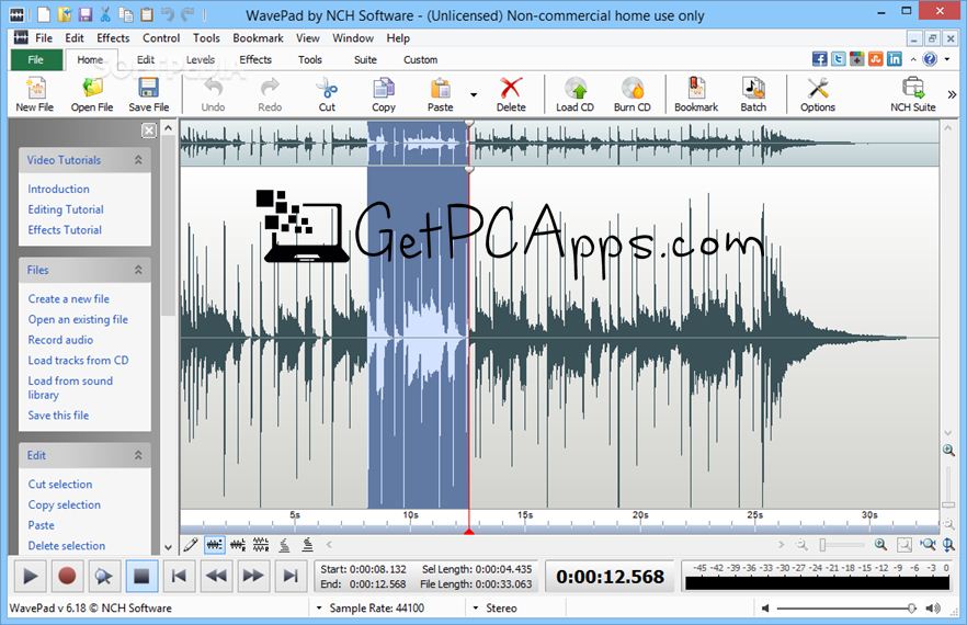 WavePad Audio Editor Offline Installer Setup For Windows 7, 8, 10