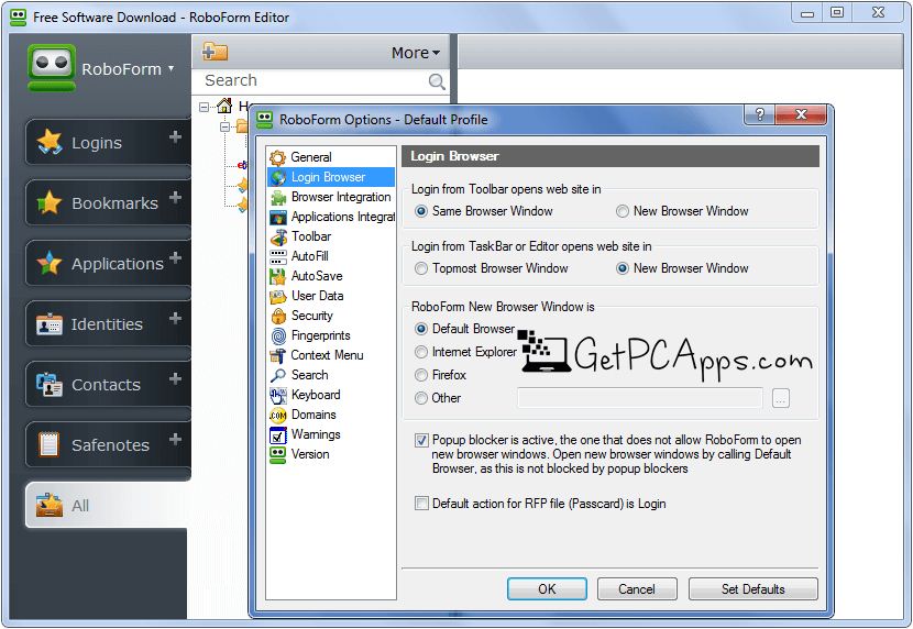 RoboForm Password Manager Setup For Windows 7, 8, 10, 11