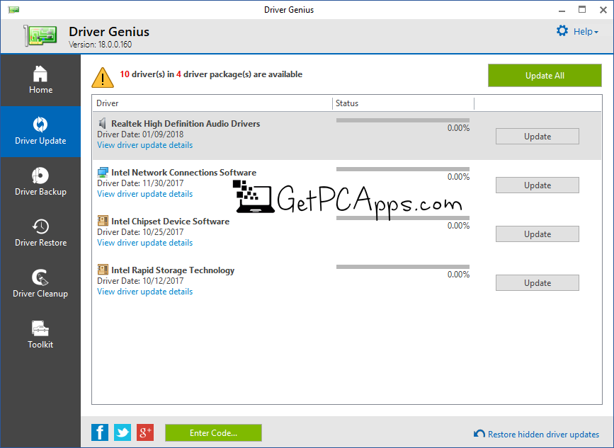 Driver Genius Professional 18 Setup Auto Driver Installer for Windows 7, 8, 10
