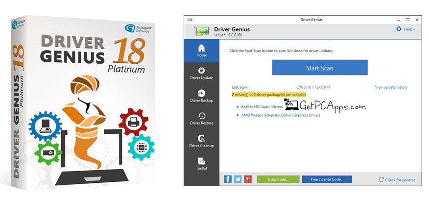Driver Genius Professional 18 Setup Auto Driver Installer for Windows 7, 8, 10, 11