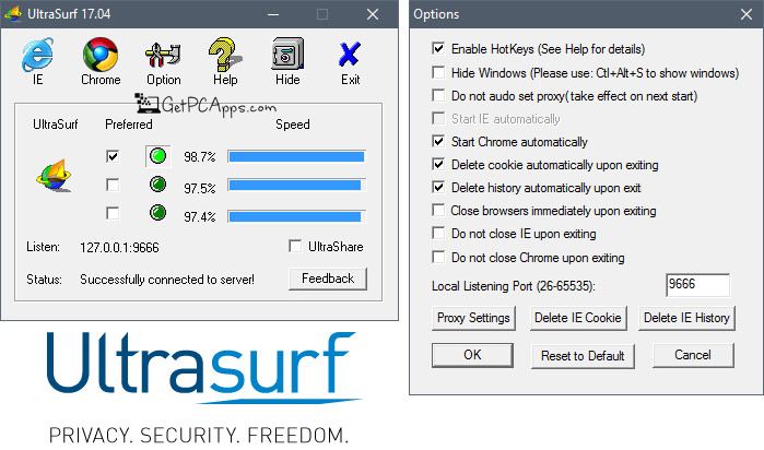 Download UltraSurf VPN Offline Setup for Windows 7, 8, 10, 11