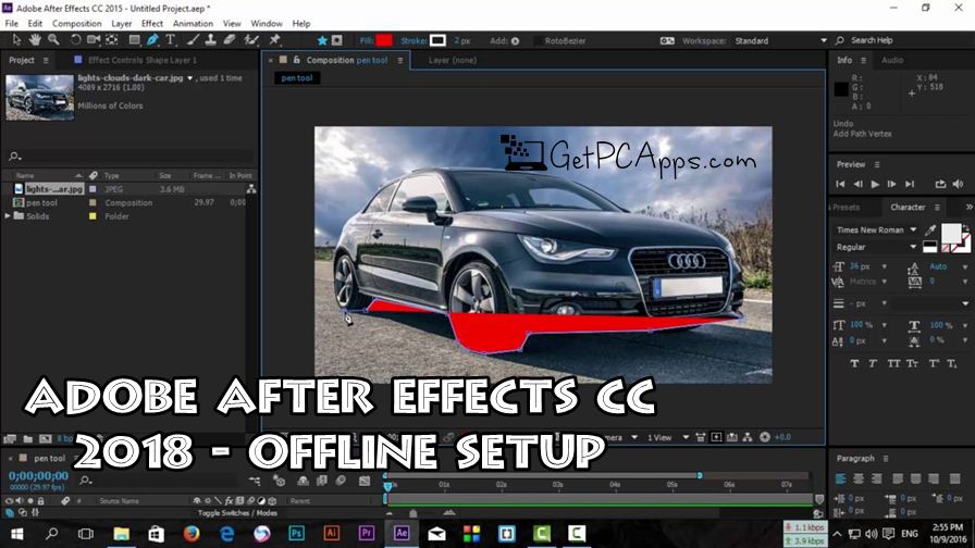 Download Adobe After Effects CC 2018 Offline Installer Setup for Windows 7, 8, 10, 11