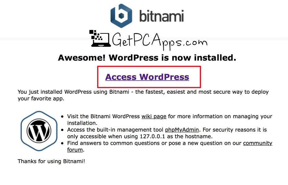 BitNami WordPress Stack Installer 5.2 64 Bit [Windows 7, 8, 10, 11], Mac OS X