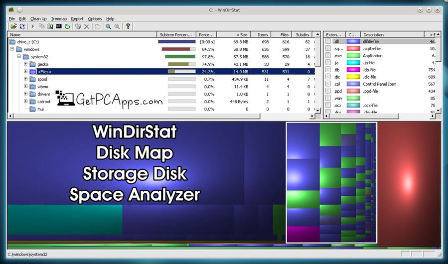 WinDirStat 1.1.2 Disk Map Offline Installer Setup for Windows 7, 8, 10, 11 PC