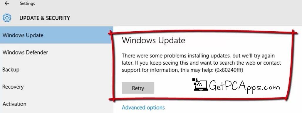 How to Fix Windows 10 Update Error 0x80240fff?