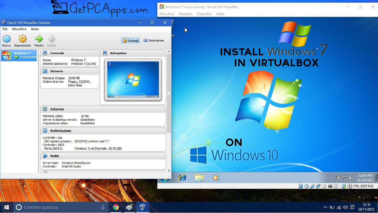 How to Install Windows 7 VM Inside Windows 10 with VirtualBox?