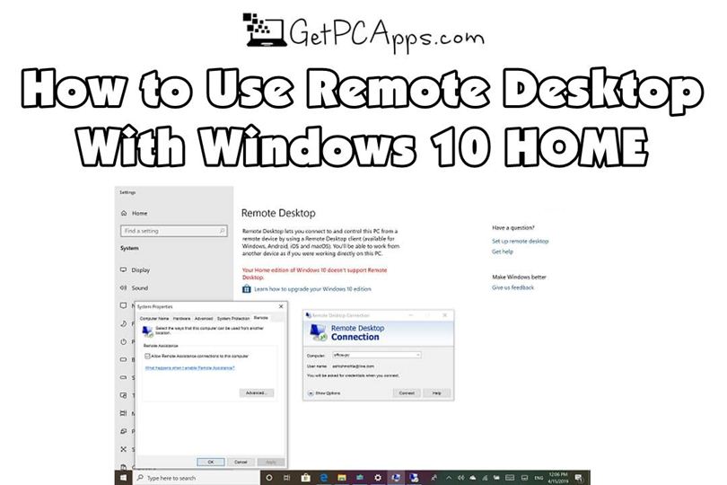 How to Use Remote Desktop (RDP) in Windows 10 Home?