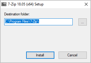 download install and launch 7-zip